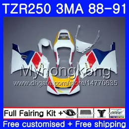 바디 팩토리 화이트 핫 YAMAHA TZR250RR RS RR YPVS TZR250 88 89 90 91 244HM.4 TZR-250 TZR250 3MA TZR 250 1988 1989 1990 1991 페어링 키트