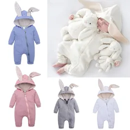 Nyfödd bebis pojke rompers vetement häll enfanter tjejer barn designer kläde tjejer pojkar hooded spädbarn bomull hoppare toddler boutique bb057b