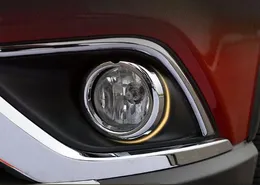2pcs ABS cromati anteriore auto nebbia coperchio della decorazione della lampada di alta qualità + 2pcs copertura decorativo retronebbia lampada per Outlander 2019