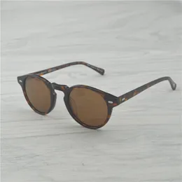 Hurtownia-Gregory Peck marka projektant mężczyźni kobiety okulary przeciwsłoneczne oliver Vintage spolaryzowane sung186 retro okulary óculos de sol OV 5186