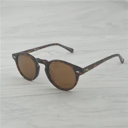 Großhandel-Gregory Peck Markendesigner Männer Frauen Sonnenbrille Oliver Vintage Polarisierte Sung186 Retro Sonnenbrille Oculos de Sol OV 5186 MOYH