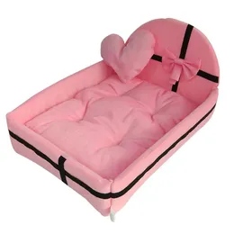 Pet Dog House Dog Bed Nest with Mat Cute Plush Cushion Winter Warm Small Medium Dogs Removable Mattress Cat Bed Dog Puppy Kennel