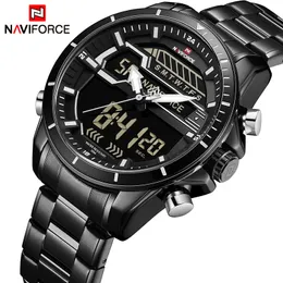 Смотреть Men Naviforce Mens Watch Top Luxury Brand Men Sport Watch Mens Quartz Led Digital Cloc