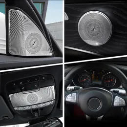 Mercedes Benz C 클래스 GLC W205 X253 S282V 용 자동차 기어 시프트 에어컨 CD 도어 팔걸이 커버 스티커 자동 액세서리