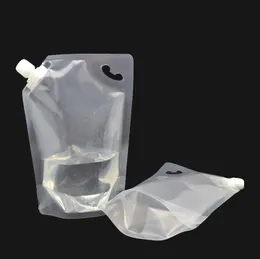 1000mlのプラスチック製のスパウトポーチジューススタンドアップミルクコーヒー液体飲料フラスコフリーフード材料収納バッグYQ01394