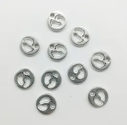 Wholesale 100pcs/lot Small Footprint Alloy Charm Pendant Retro Jewelry DIY Keychain Tibet Silver Pendant For Bracelet Earrings 11*11mm