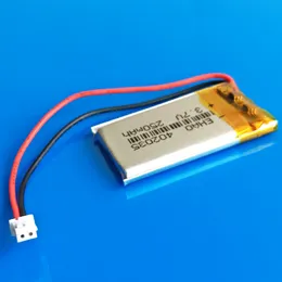 402035 3,7V 250mAh Lithium Polymer LiPo uppladdningsbart batteri JST 2pin 1,5mm plug power För Mp3 hörlurar bluetooth DVD video penna 402035