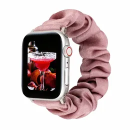 Apple Watch IWatchシリーズ5 4 3 2 1 Scrunchieファッションループバンドリストストラップ