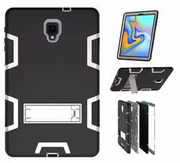 En Typ Heavy Duty Shocksäker Kickstand Hybrid Robot Case Cover för Samsung Tab A 10.1 P580 Tab A 10.5 T590 10st / Lot