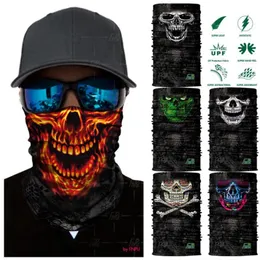 Cadılar Bayramı Partisi 3D kafatası yüz maskeleri kafa Şapkalar açık spor Motosiklet Kayak bisiklet sihirli eşarp boyun tüp Tozluk