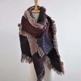 Fashion-Warm Women NEW Long Cashmere Winter Wool Blend Soft Scarf Wrawl Plaid Scarf