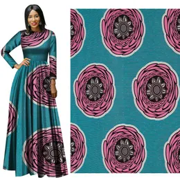 Ny mjuk bomull tyg mode afrikansk vax print tyg cirkel partern Ankara afrikansk batik tyg för fest klänning kostym