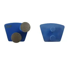 Double Round Segments Grinding Shoes Two Pins Redi Lock Diamond Grinding Pads for Rough Concrete Terrazzo Floor 12PCS