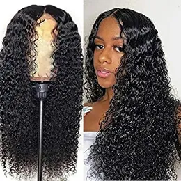 360 lace frontal wig onda de água pré-arrancada com cabelos de bebê 130% densidade dianteira dianteira kinky cacheado humano nó branqueado DIVA1