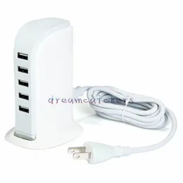 20W 4A 5 Ports USB Wall Charger US EU UK Plug AC Power Universal Charging Adapter For iphone Samsung HTC LG Smartphone