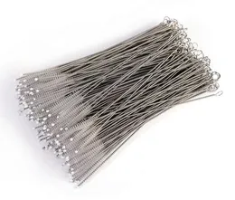 1000pcs/lot 17mm long Straw Cleaning Brush Stainless Steel Wash Drinking Pipe Brushes Cleaner wholesale