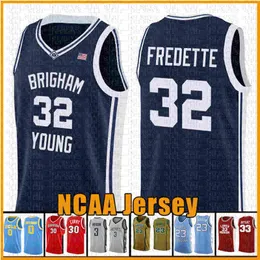 34 Len BIAS Brigham Young Cougars 32 Jimmer Fredette NCAA Koszykówka Jersey College Jerseys DSA