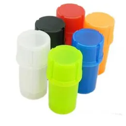 Plastic Tobacco Grinder Bottle Shape Smoking Pipes Multi-function Herb Spice Grinding Crusher Storage Container Case