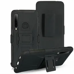 Robust militärt betyg tunga fall med bältesklämma Swivel Holster Kickstand för Samsung A7 2018 A750 A8 2018 A8 PLUS A9 2018