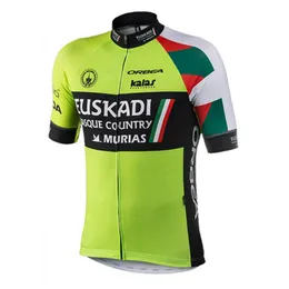 Cykling Jersey Pro Team Euskadi Mens Sommar Snabb Torka Sport Uniform Mountain Bike Shirts Cykel Toppar Racing Kläder Utomhus Sportkläder Y21042310