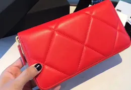 New hot sell fashion of 2019 winter woman wallet designer genuine leather zipper around lady card holder clutch wallet