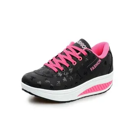 Venda quente - (EUR 35 ~ 42) Mulheres Sneakers Couro Sports Sapatos Shake Fitness