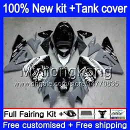 Body +Tank For KAWASAKI ZX1000 CC ZX 10 R ZX-10R 2004 2005 214MY.24 ZX10R 04 05 ZX1000C 1000CC ZX 10R 04 05 ABS Grey black Fairings