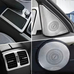Bil inre växellåda luftkonditionering CD Panel Dörr armstöd Trim klistermärke Auto tillbehör till Mercedes Benz C klass W204 2008-2014