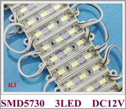 36mm*9mm SMD 5730 LED module 3 led advertising light module for sign DC12V 3led 0.9W 100lm waterproof CE 2016 NEW