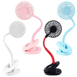 Mini Klips Wentylator Przenośny Fajny Rechargeable Fan z LED Light Desktop Kolorowe Night Light Wentylatory Party Favor Ooa8105