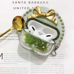 Accessori per auricolari Custodia per auricolari di design Quicksand di lusso per Airpods Pro Custodia rigida con glitter per moda Bling per protezione per cuffie Bluetooth Apple 11W7