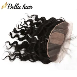 Lace Frontals with Silk Base Ear to Ear Closures 100% Virgin Human Hair Weaves Closure Body Wave Natural Color Fake Scalp Lace Front Closure Rmy Hair Bella Hair