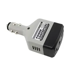 Uniwersalny 2 w 1 DC 12V 24 V do AC 220V Auto Mobile Car Car Converter Converter Converter Adapter Adapter z gniazdem ładowarki USB