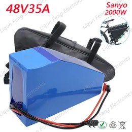 Yüksek kaliteli 48V 35AH 2000W Üçgen Lityum iyon Pil kullanımı Sanyo Hücre Ebike Pil fit 48V 750W / 2000W bafang orta tahrikli motor.