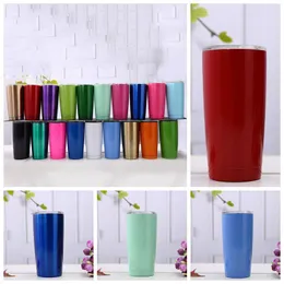 20oz Beer Cups Stainless Steel Car Mugs Large Capacity Double Layer Sports Mugs Travel Mugs With lid Car Cups 19 Colors CCA11766 20pcs