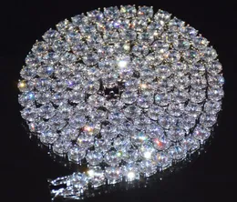 Мужская теннисная цепочка Like Diamond в стиле хип-хоп со льдом, 3 мм, ожерелье, браслет, роскошный медный, серебристый, золотой цвет, мужские кубинские ювелирные изделия 2020