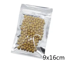 DHL 9x16cm (3.5 * 6.3" ) da folha de alumínio / Clear Reclosable Zipper fechamento Retail Package palstic embalado para Zip Mylar Bag Resealable Bloqueio