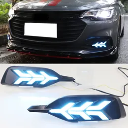 1セットDRL LED昼間のランニングライトフォグランプ黄色のターンシグナルランプはシボレーモンツァ2019 2020 2020