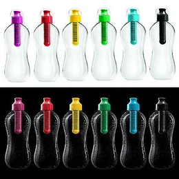 Wholesale- High Quality PE Cool Water Bobble Hydration Filter Bottle Outdoor Gym Filtered Drinking 550ML