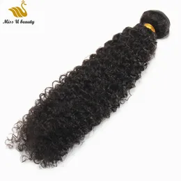 Fasci di capelli afro ricci 3a 3b 3c intrecciano la trama dei capelli umani Remy colore nero naturale