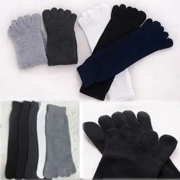 Fem fingrar Bomull Ankel Toe Socks Solid Andas Märke Vinter Höst Mjukt Casual Business Socks För Vuxen Många färger erbjuder Välj