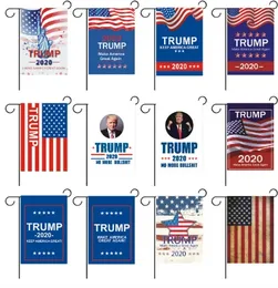 30 * 45 cm Garden Trump Flag Banner Poliestere 2020 TRUMP Flag Donald Trump Elezioni presidenziali Bandiera Campagna Banner