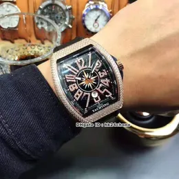 Vanguard Watch 4 Style Luxury Watch Diamond Case Swiss ETA2824 AutoAmtic Mens Watch v45 SC DT Яхтинг Огл Бриллианты Черные циферблаты кожаные ремешки.