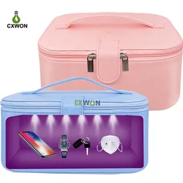 Portable UV Sterilizer Bag Multifunctional 6LEDs UVC Disinfection Bag LED USB Charging Ultraviolet Sterilization Box Pack