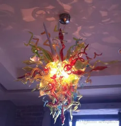 Murano Art Big Pendant Lamps Fixture 100% Hand Blown Borosilicate Glass Chandelier Droplight Light