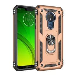 Telefonfodral f￶r Motorola G8 G9 E7 G Play Power Plus One Fusion G30 G100 G50 G60 Edge 5G med Kickstand Ring Fashion TPU Hard PC Fallschock Absorption ProtectiveCover