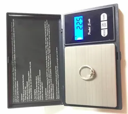 Partihandel Electronic Black Digital Pocket Weight Scale 100g 200g 0,01 g 500g 0,1 g smycken Diamond Balance Scales LCD Display med detaljhandelspaket
