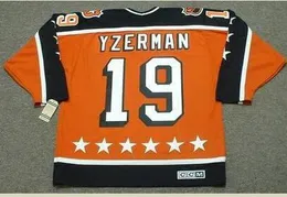 mulheres costume Homens Jovens Vintage # 19 Steve Yzerman 1984 Campbell "All Star" CCM Hockey Jersey tamanho S-5XL ou personalizado qualquer nome ou número