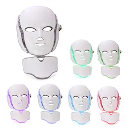 EPACK 7 FÄRGAR ELEKTRISK LED FACIAL FACE MASK MASKIN LIGHT THERAPY Acne Mask Neck Beauty LED Mask LED Photon Therapy