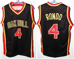 Ron Rondo＃4 Oak Hill High School Retro Basketball Jersey MensEDカスタム番号名ジャージ